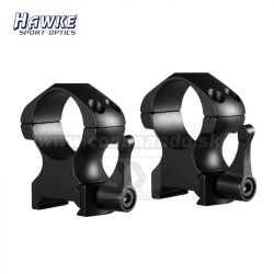 Hawke® montážne krúžky 22mm Weaver Ø25mm Precision Steel Ring  Hight s rýchloupínacou páčkou