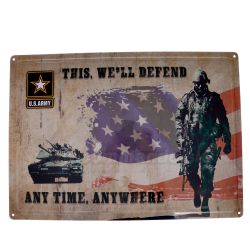 Ceduľa U.S.ARMY® This, We'll defend. Any time. Anywhere.