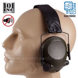 101 INC Elektronické chrániče sluchu Olive Electronic Ear Defenders