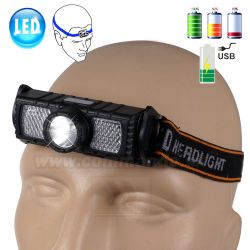 Čelovka LED XPE+SMD USB nabíjateľná 20192 Headlamp