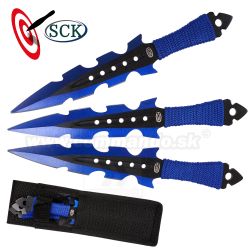 Vrhacie nože SCK Blue Wasps  set 3 kusy Throwing Knives