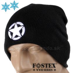 Čiapka Allied Star WWII Series čierna zimná pletená Fostex