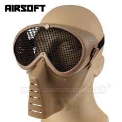 Airsoft ochranná maska Dragon Tan piesková MAS-34
