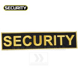Nášivka Security žltá 7x30cm veľká so suchým zipsom