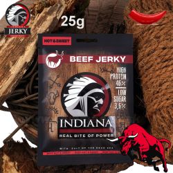 Indiana Jerky Beef  Hot & Sweet 25g sušené mäso