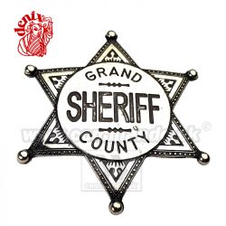 Odznak Sheriff Grand County Šerif stredný kovový Denix 113/NQ