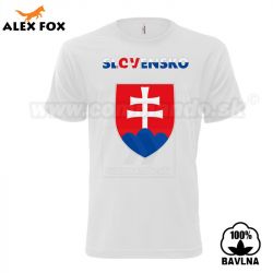 Alex Fox Pánske tričko Fan Slovakia biele