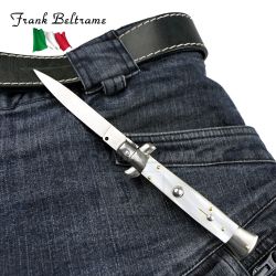 Frank Beltrame Stiletto Dagger 23cm Pearl Plastic vyskakovací nôž