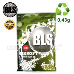 BLS BIO Ultimate Heavy BBs 0.43g, 1000 ks - biele