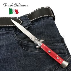 Frank Beltrame Stiletto 23cm Red Pearl Plastic vyskakovací nôž