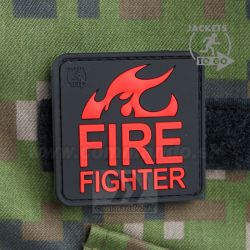 Fire Fighter - požiarnická 3D nášivka PVC