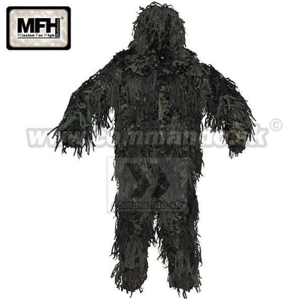 Maskovací oblek Ghillie Jackal 3D Body system - woodland