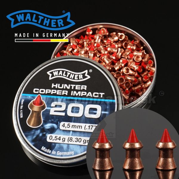 Diabolky Walther Hunter copper Impact 4,5mm, diabolo