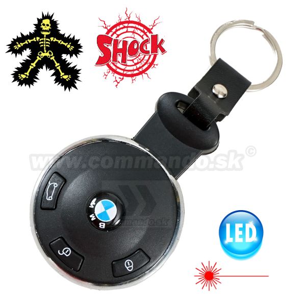 Kľúčenka Shock Car Key BMW s Laserom a Ledkou