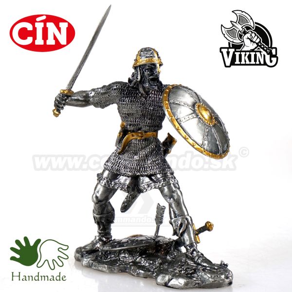 Viking cínový bojovník 11cm cínová soška 708-9003