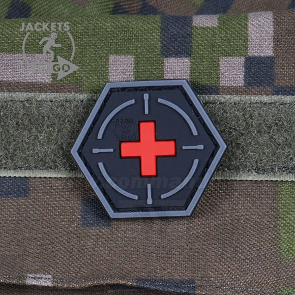 Medic Tactical RED 3D nášivka PVC JTG Hexagon