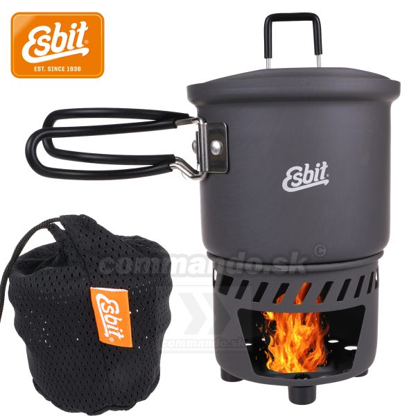 Varič na pevný lieh ESBIT 585ml Solid Fuel Cookset CS585HA