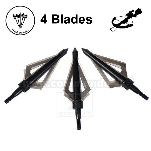 Lovecké hroty 4 čepele 3ks Crossbow Blade Broad Head