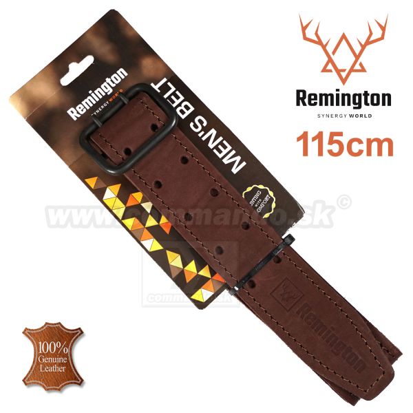 REMINGTON kožený opasok 115cm hnedý Mens Belt