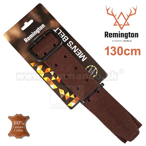 REMINGTON kožený opasok 130cm hnedý Mens Belt