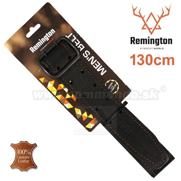 REMINGTON kožený opasok 130cm čierny Mens Belt