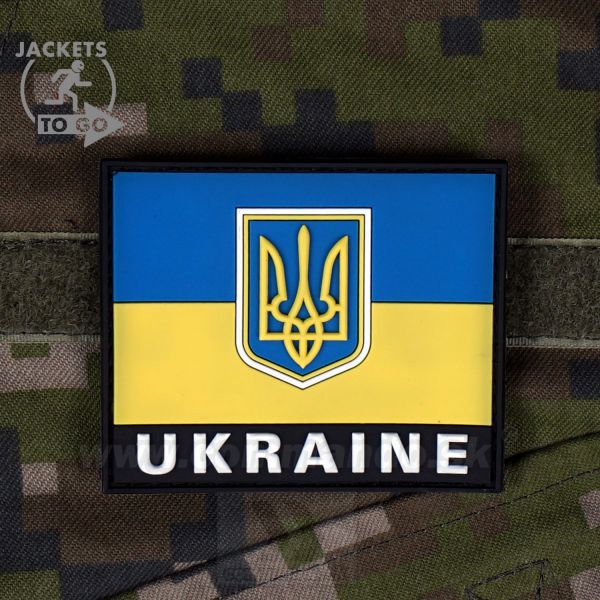 Ukrajina UKRAINE Flag - viacfarebná 3D nášivka PVC