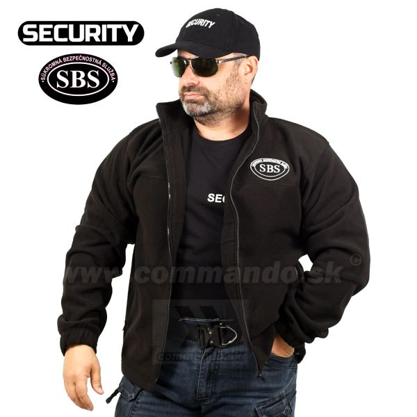 Security SBS Bunda flisova biela výšivka Jacket Fleece