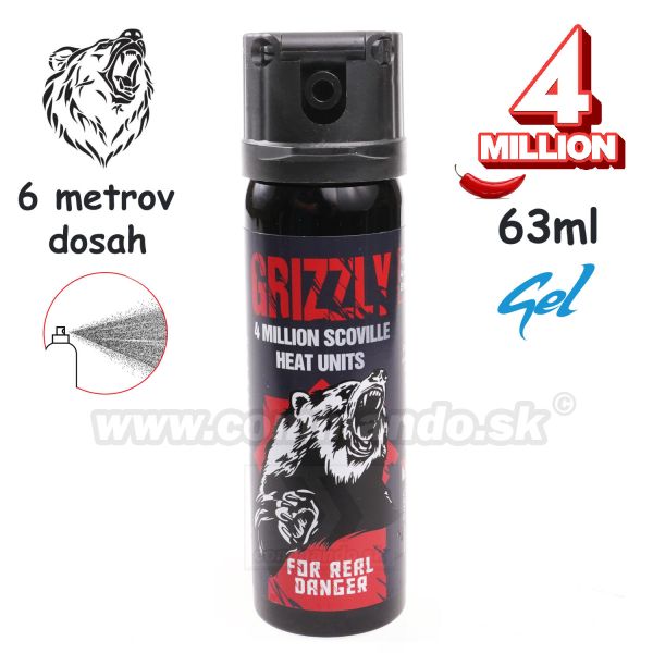 Sprej na medvede GRIZZLY 4milion obranný sprej 63ml