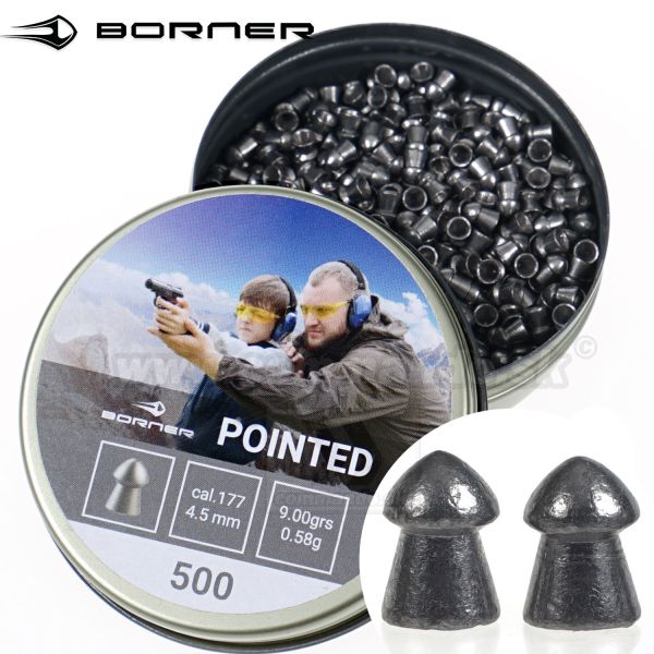 Diabolo Pointed 4,5mm 500ks 0,58g Borner