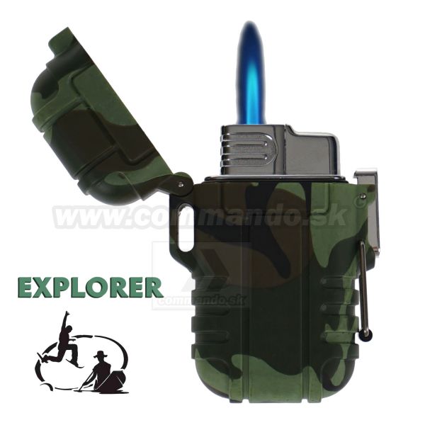 Plynový zapaľovač EXPLORER JET Lighter Outdoor Camo
