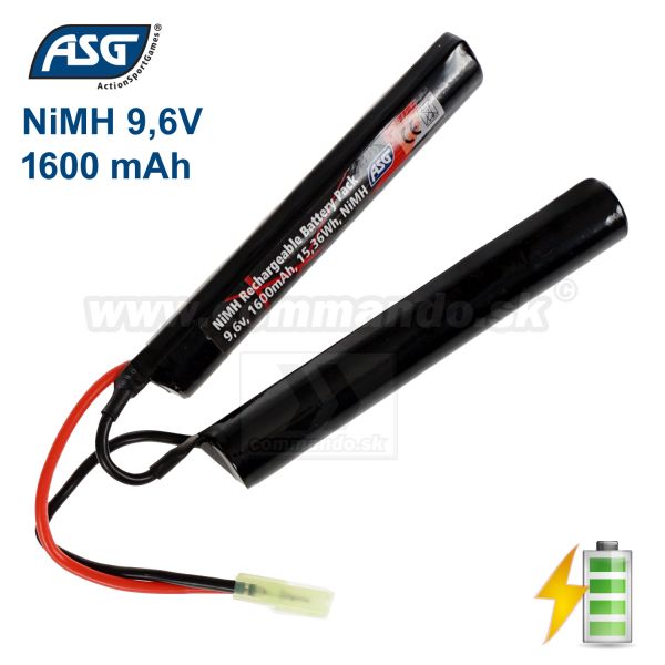 Airsoft Batéria ASG Nunchuck NiMH 9,6V 1600mAh konektor malý