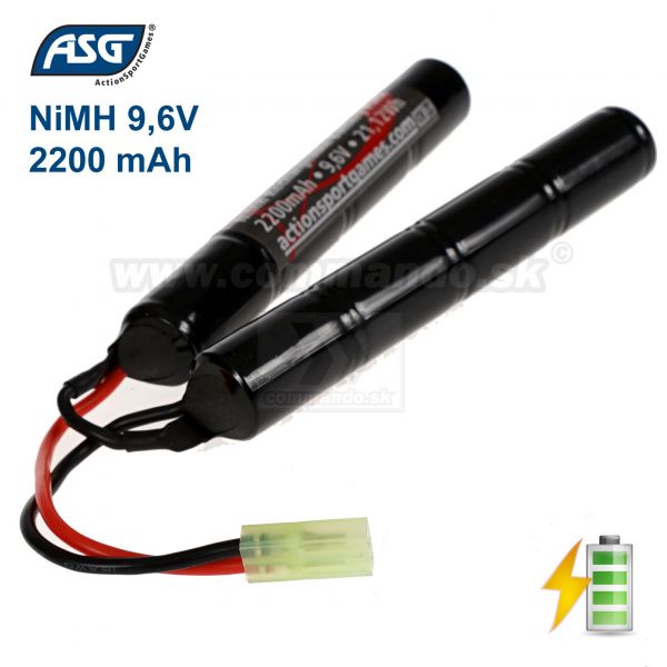 Airsoft Batéria ASG NiMH 9,6V 2200mAh konektor malý Nunchuck