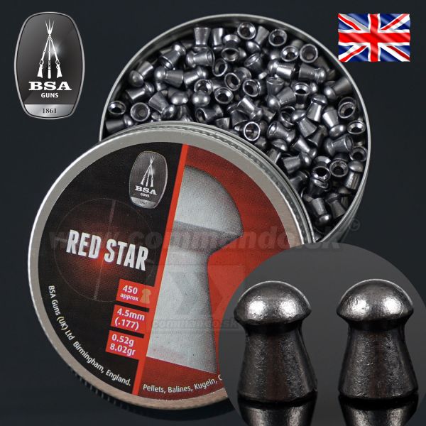 Diabolo BSA RED STAR 4,5mm 450ks 0,52g