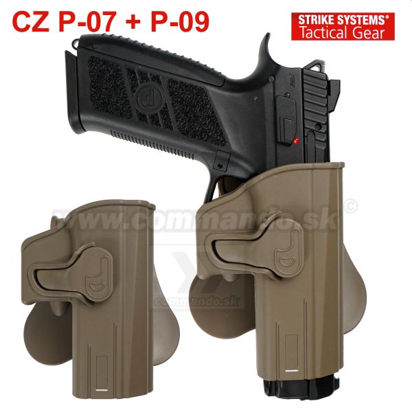 Strike Systems CZ P-07 + P-09 Model Padlo Pravá strana FDE púzdro