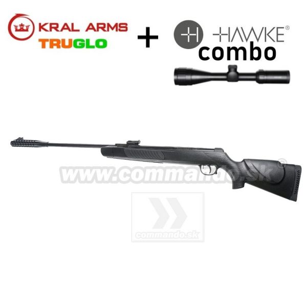 Vzduchovka KRAL ARMS N-01 S Syntetic 4,5mm COMBO Hawke Vantage 3-9x40 AO