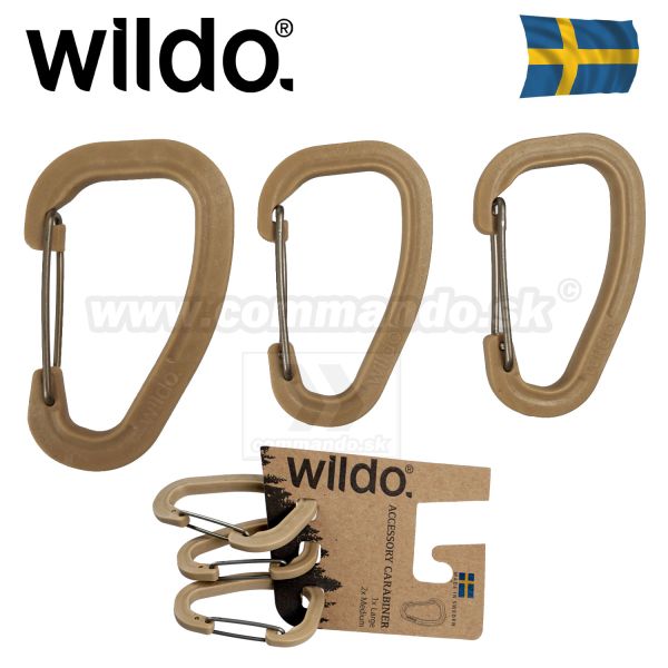 WILDO® Karabínky 3x set coyote Carabiner Accessory