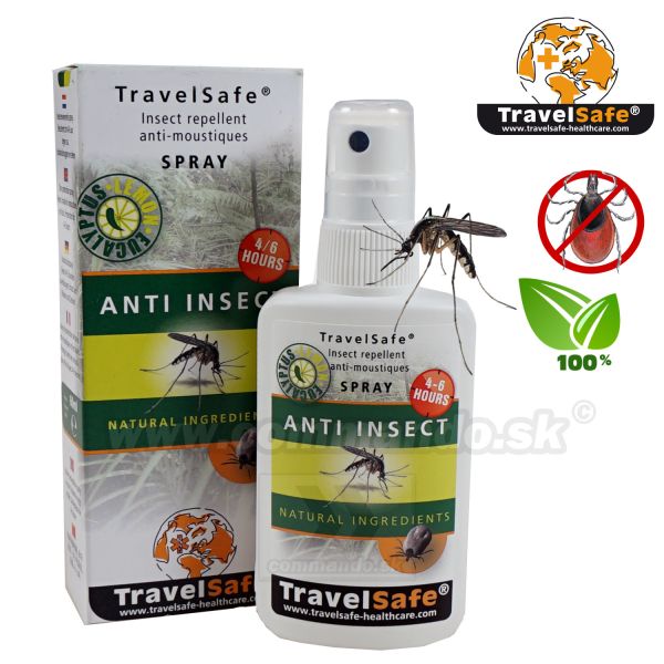 TravelSafe® prírodný repelent sprej Anti Insect Natural