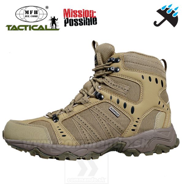 COMBAT Tactical Boots MFH Coyote Tan obuv