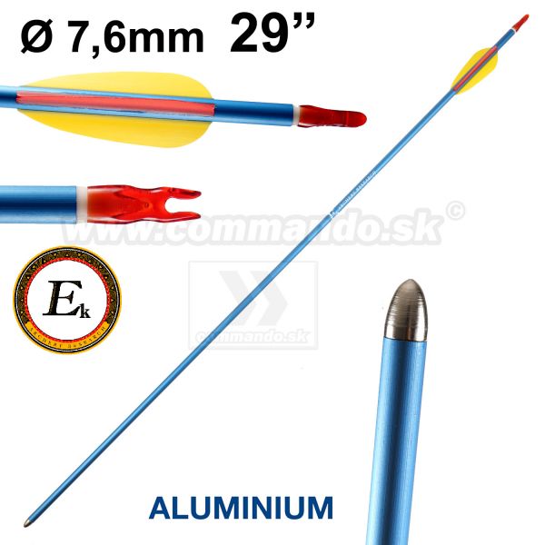 Šíp hliníkový 29" kovový hrot pre luk Ø7,6mm 1ks Aluminium Arrow