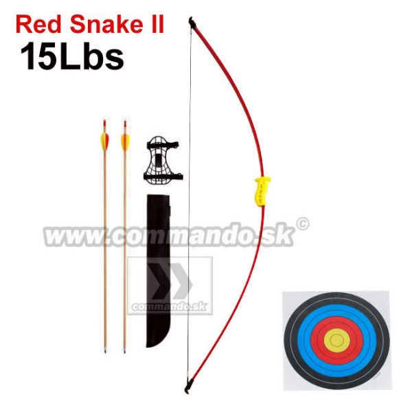 Luk Recurve Bow Red Snake II 15 Lbs Set 112cm