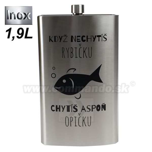Veľká ploskačka fľaša pre rybárov 64Oz 1,8Litra Hip Flask