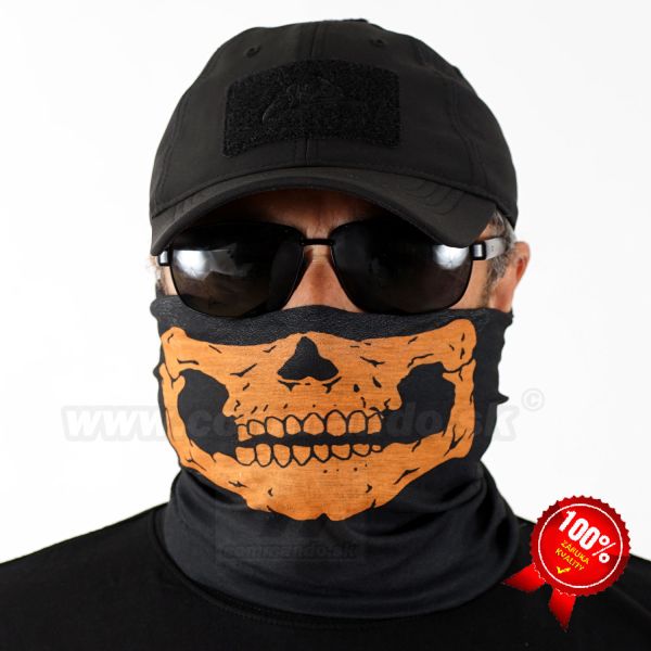 Orange Skull Multifunkčná šatka Bufka Kruhový šál