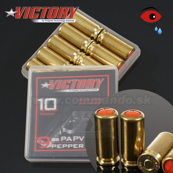 Plynový náboj VICTORY P.A.PV Nonivamid 120mg 10ks 9mm PAK