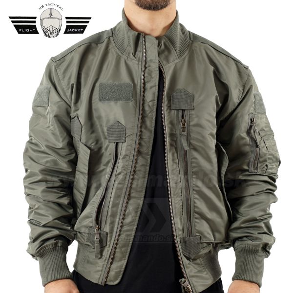 US Tactical Pilot Jacket zelená bomberka Olive Green