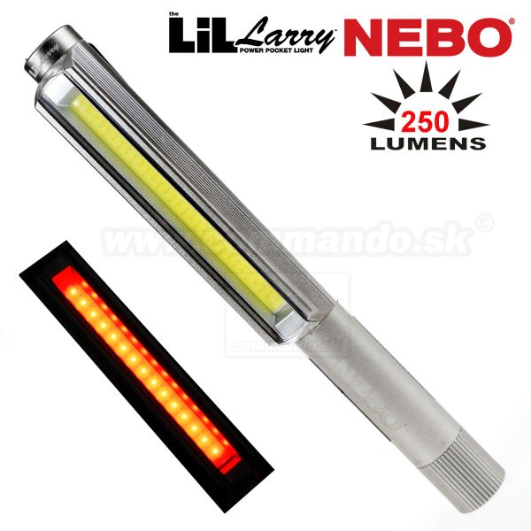 Baterka NEBO LIL Larry 250Lumen silver