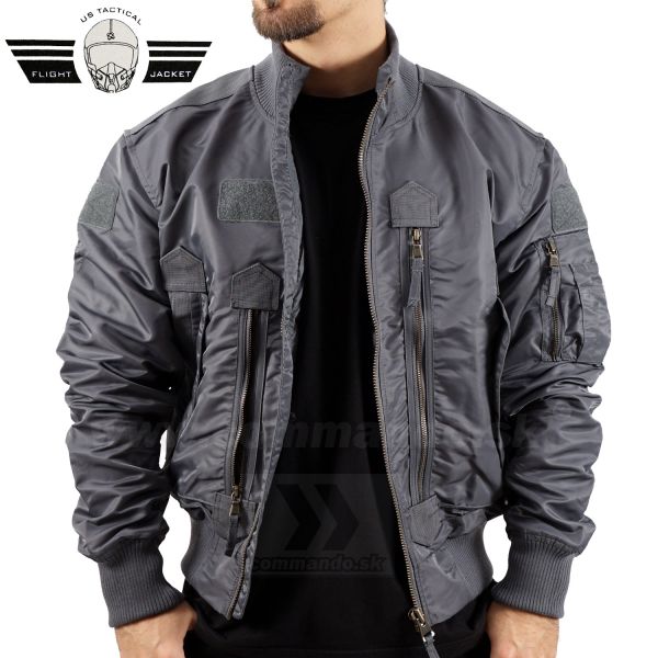 US Tactical Pilot Jacket sivá bomberka Urban Grey