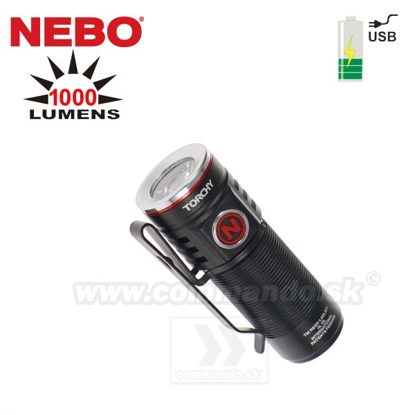 Baterka mini NEBO TORCHY 1000Lumen USB nabíjanie