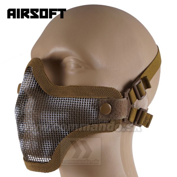 Maska Ultimate Tactical Ventus V2 Tan Scull s kovovou mriežkou
