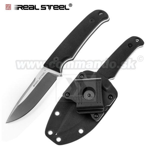 Stredne veľký fulltang nôž  Real Steel Pointman Sandvik 14C28N + G10