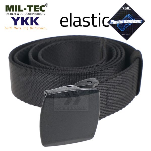 Opasok YKK® Schnalle Elastic Quick Rlease čierny 130cm